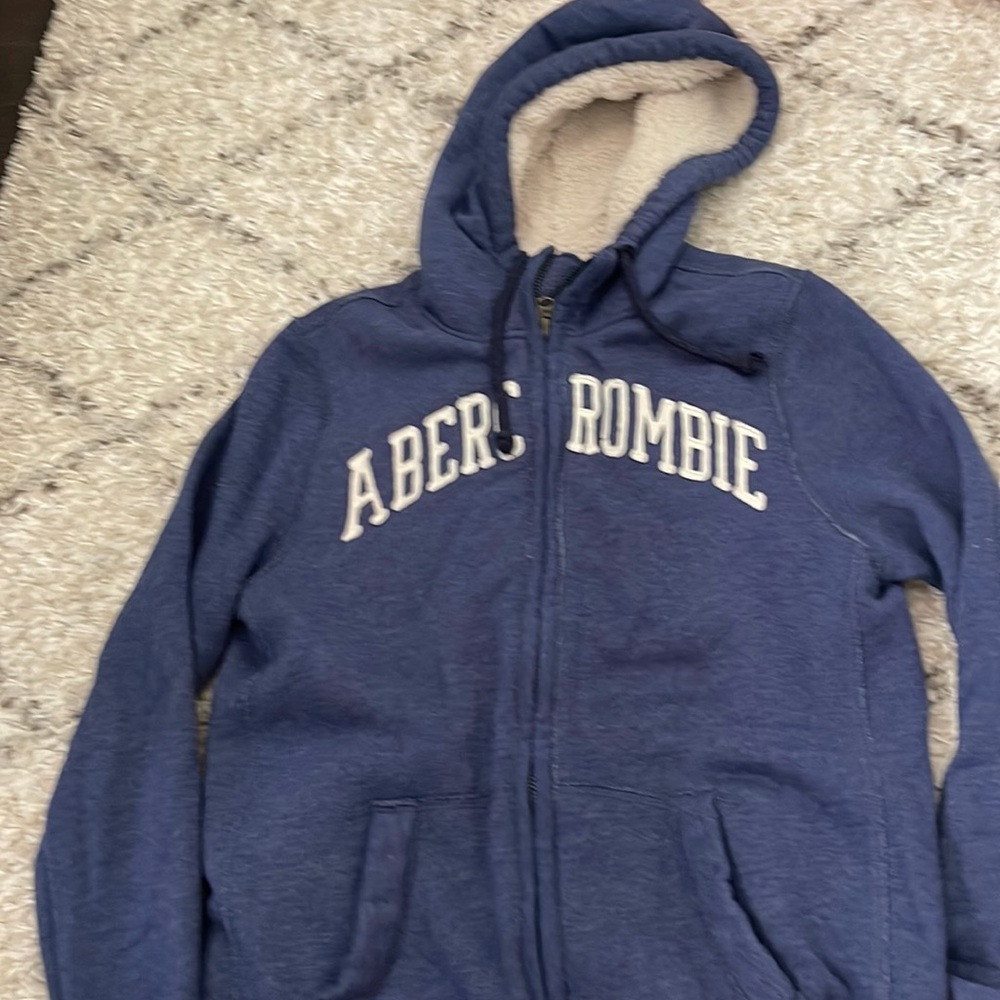 Abecrombie & Fitch Blue Fur Jacket